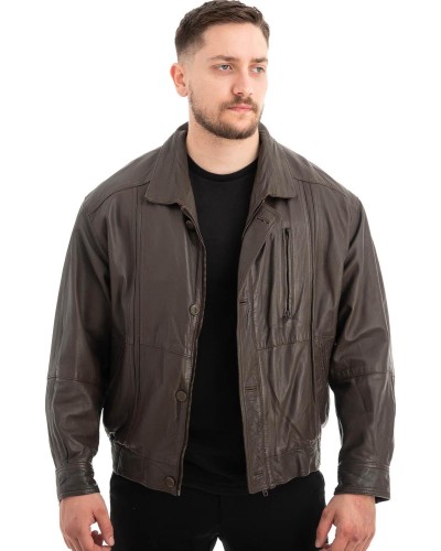  Γνήσιο Ανδρικό Δερμάτινο Μπουφάν - Z540