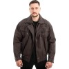  Γνήσιο Ανδρικό Δερμάτινο Μπουφάν - Z542