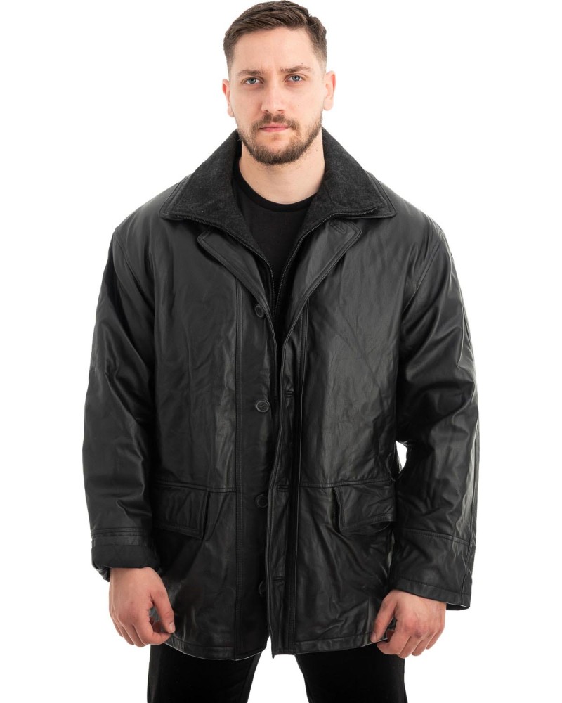  Γνήσιο Ανδρικό Δερμάτινο Μπουφάν - Z544