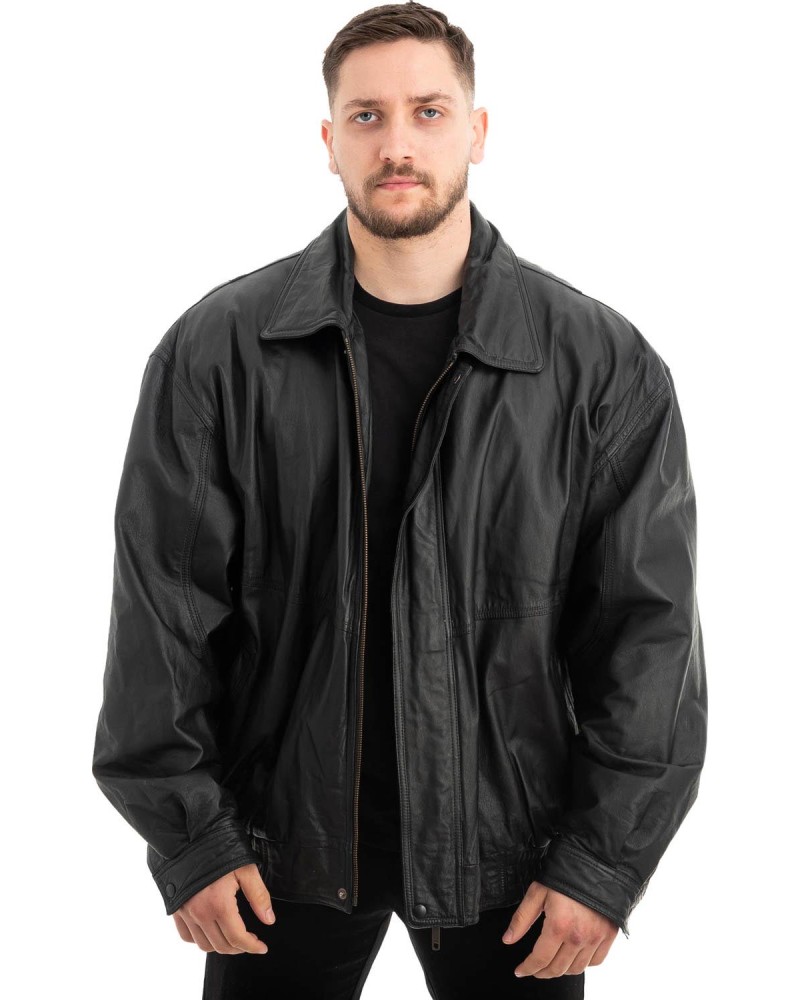  Γνήσιο Ανδρικό Δερμάτινο Μπουφάν - Z545