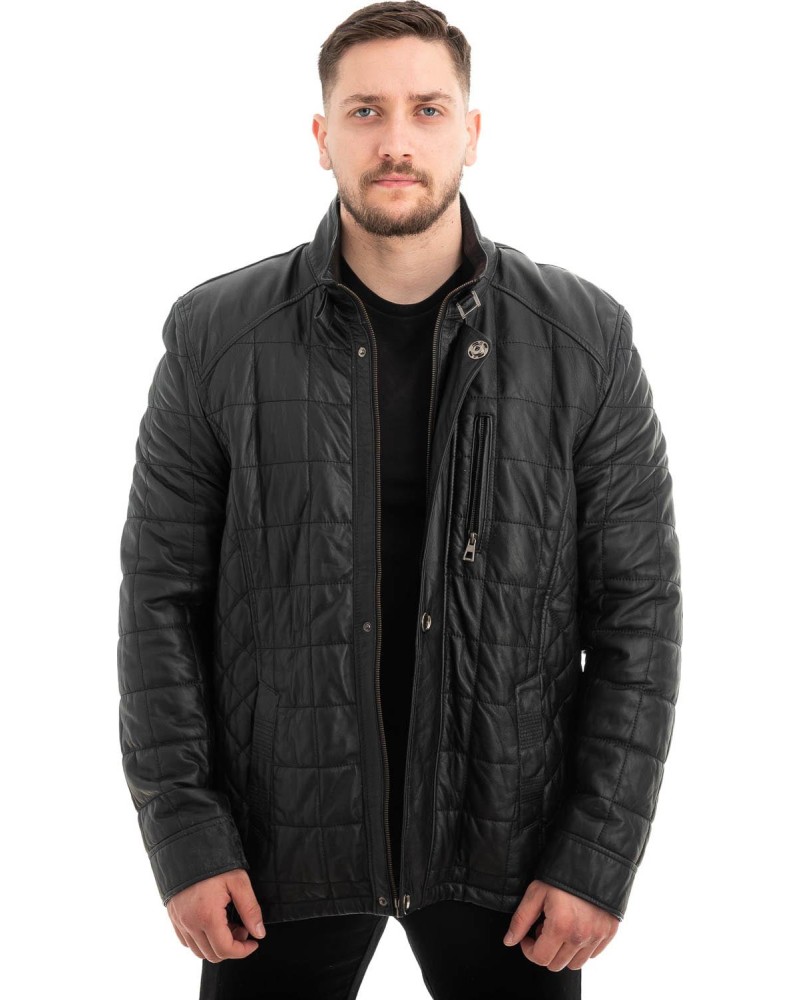  Γνήσιο Ανδρικό Δερμάτινο Μπουφάν - Z548