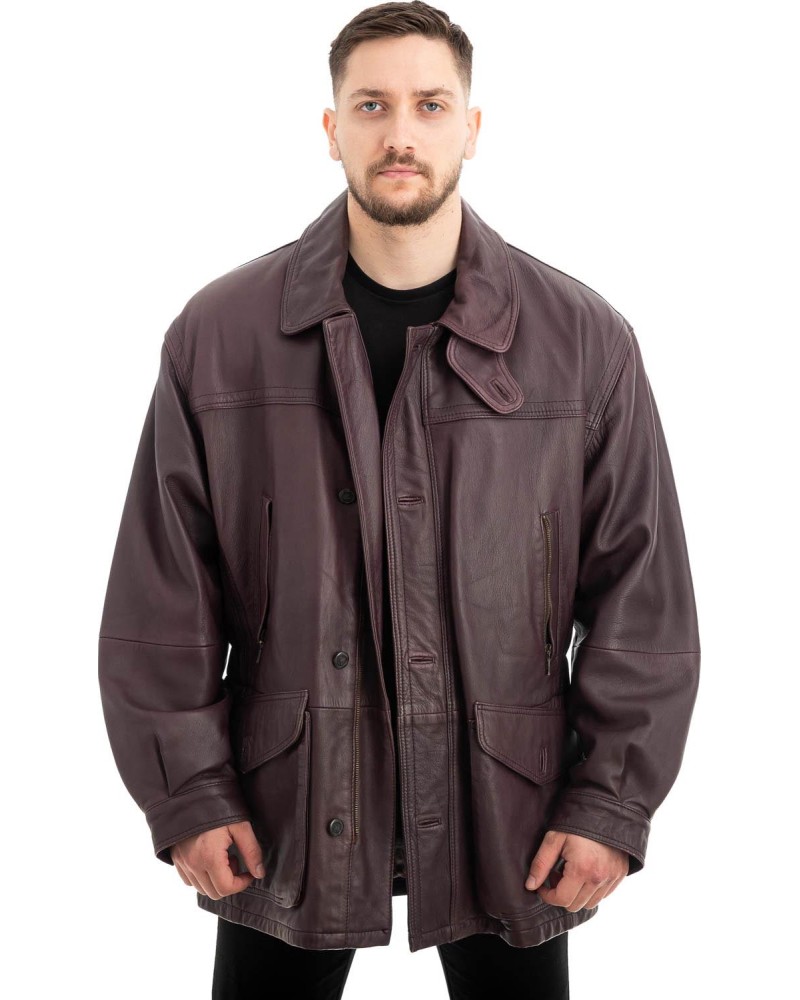  Γνήσιο Ανδρικό Δερμάτινο Μπουφάν - Z551