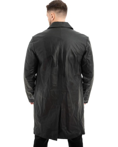 Γνήσιο Ανδρικό Δερμάτινο Παλτό - Z552