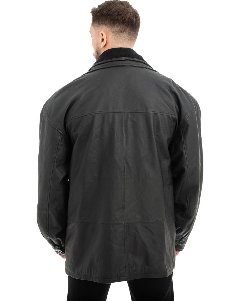  Γνήσιο Ανδρικό Δερμάτινο Μπουφάν - Z556