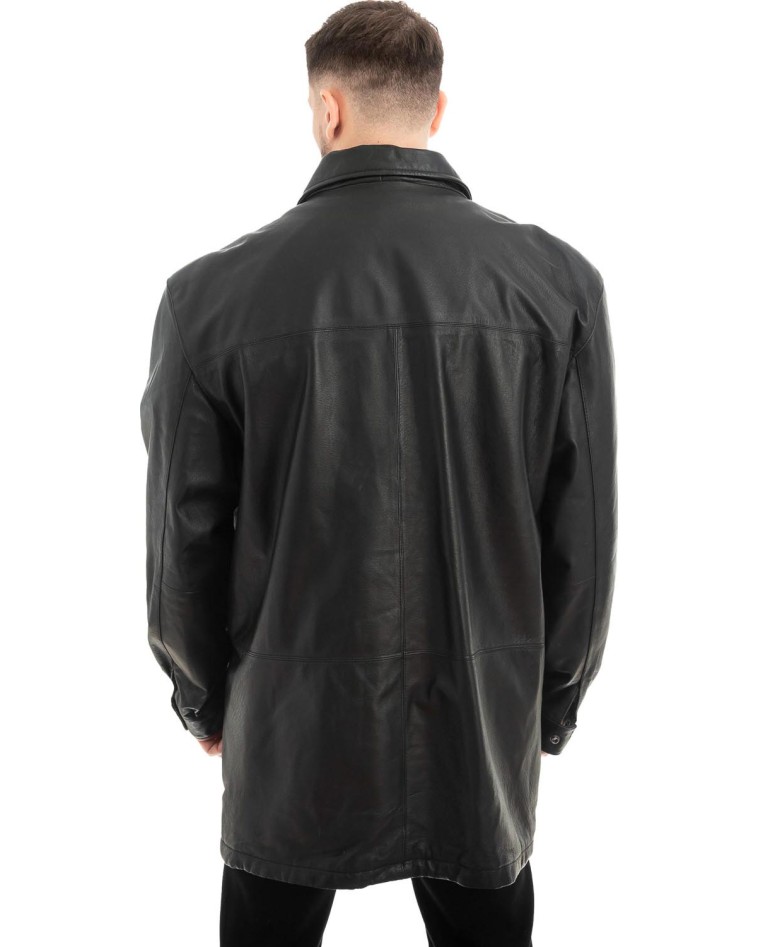  Γνήσιο Ανδρικό Δερμάτινο Μπουφάν - Z558