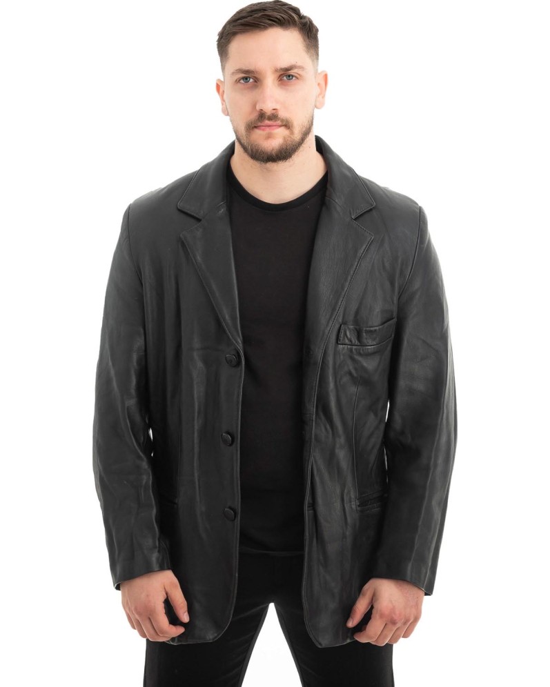 Γνήσιο Ανδρικό Δερμάτινο Σακάκι - Z559