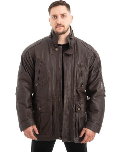  Γνήσιο Ανδρικό Δερμάτινο Μπουφάν - Z560