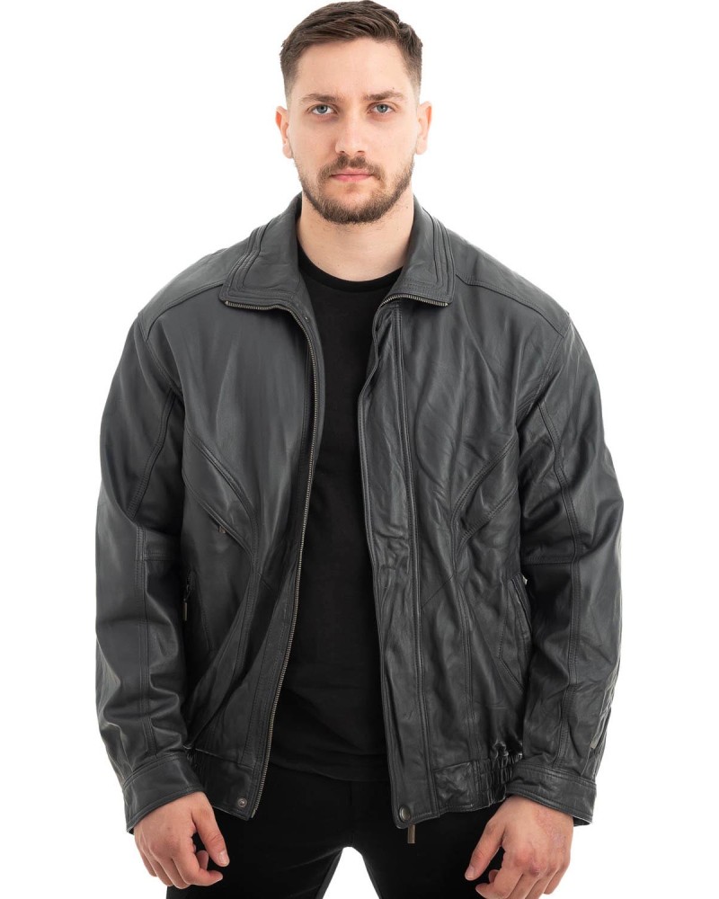  Γνήσιο Ανδρικό Δερμάτινο Μπουφάν - Z561