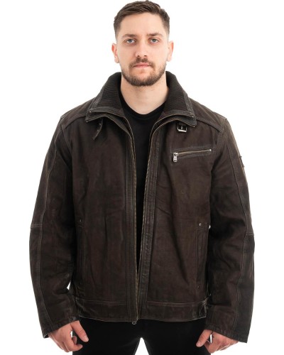  Γνήσιο Ανδρικό Δερμάτινο Μπουφάν - Z572