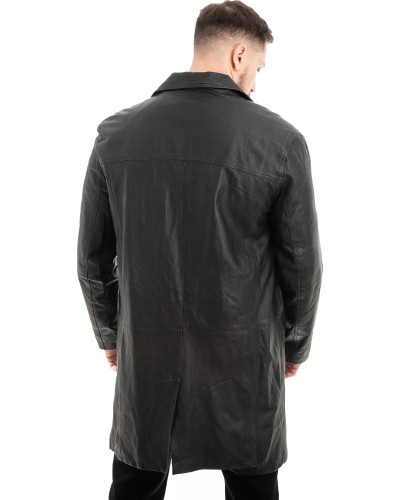 Γνήσιο Ανδρικό Δερμάτινο Παλτό - Z575