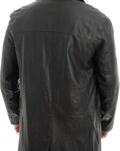 Γνήσιο Ανδρικό Δερμάτινο Παλτό - Z575