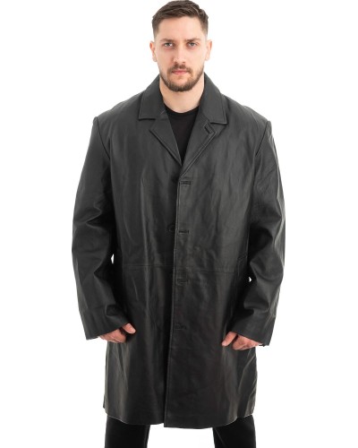 Γνήσιο Ανδρικό Δερμάτινο Παλτό - Z577