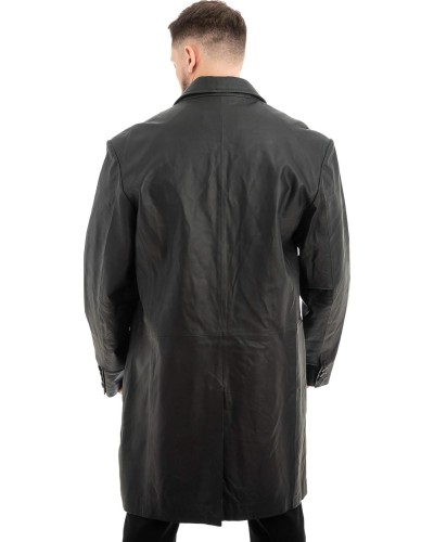 Γνήσιο Ανδρικό Δερμάτινο Παλτό - Z577