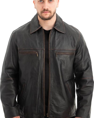  Γνήσιο Ανδρικό Δερμάτινο Μπουφάν - Z582