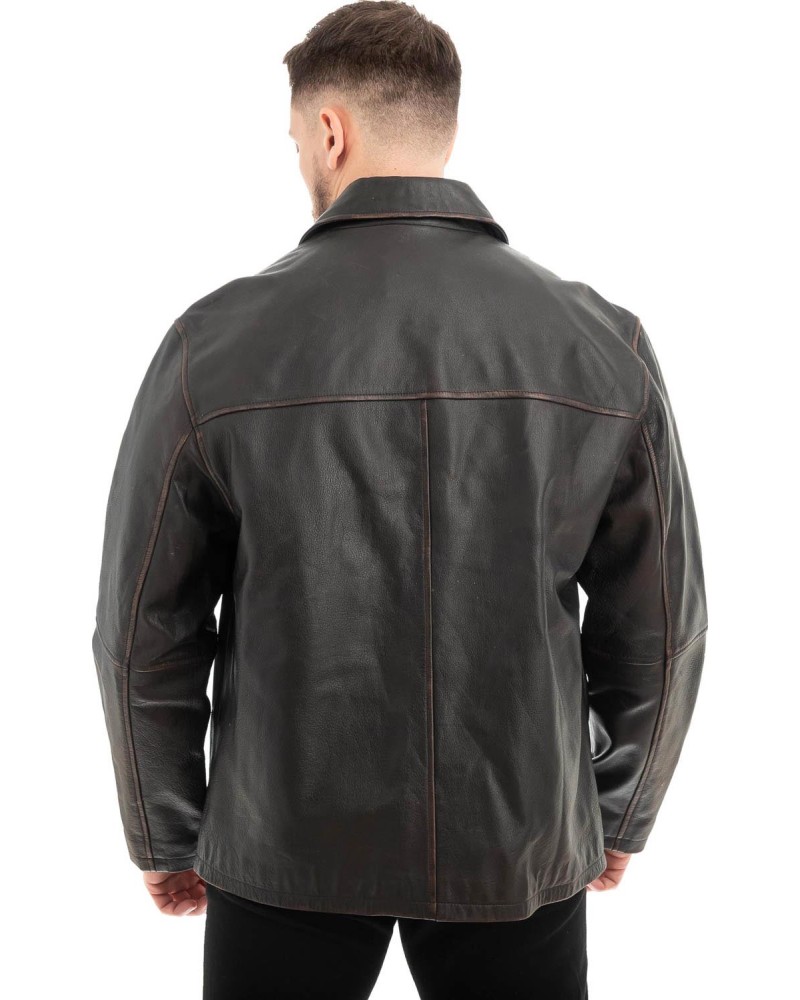  Γνήσιο Ανδρικό Δερμάτινο Μπουφάν - Z582