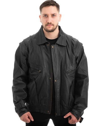  Γνήσιο Ανδρικό Δερμάτινο Μπουφάν - Z587