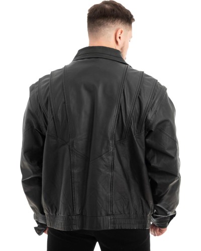  Γνήσιο Ανδρικό Δερμάτινο Μπουφάν - Z587