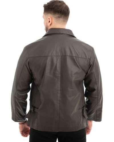  Γνήσιο Ανδρικό Δερμάτινο Μπουφάν - Z598