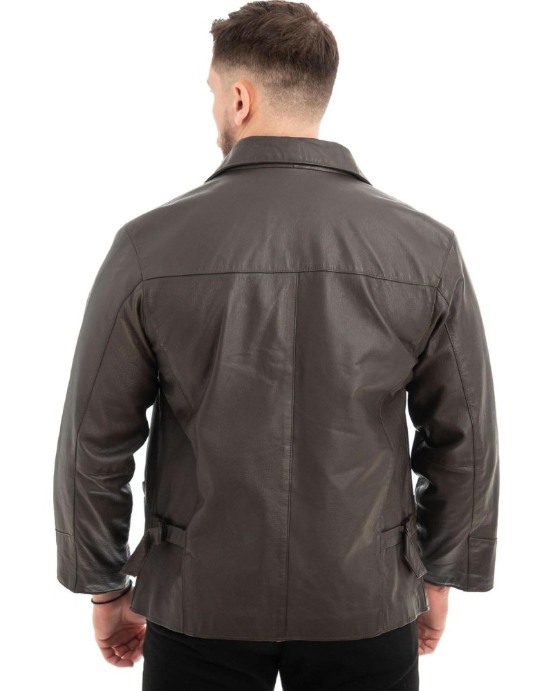  Γνήσιο Ανδρικό Δερμάτινο Μπουφάν - Z598