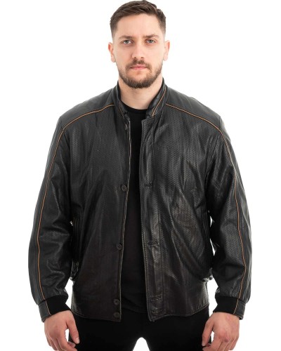  Γνήσιο Ανδρικό Δερμάτινο Μπουφάν - Z599