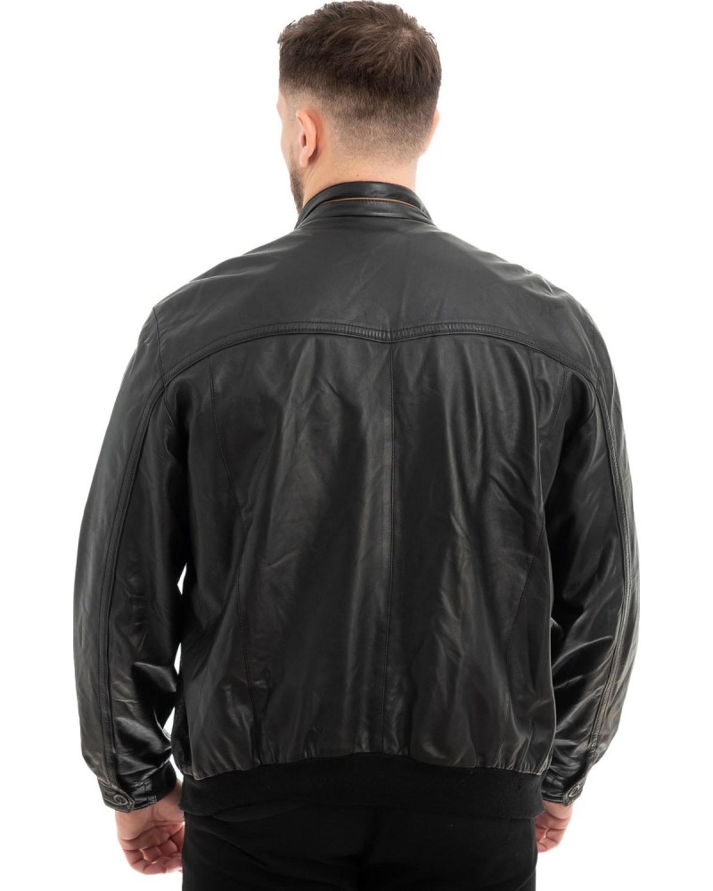  Γνήσιο Ανδρικό Δερμάτινο Μπουφάν - Z599