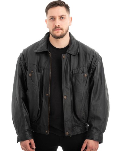  Γνήσιο Ανδρικό Δερμάτινο Μπουφάν - Z601