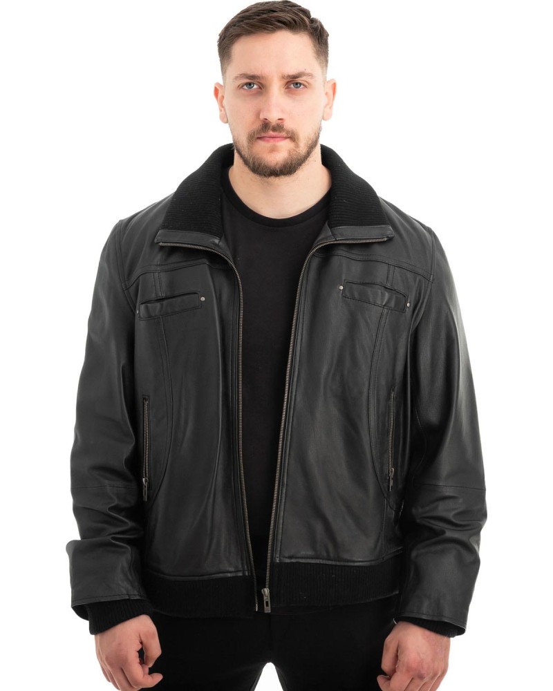  Γνήσιο Ανδρικό Δερμάτινο Μπουφάν - Z604