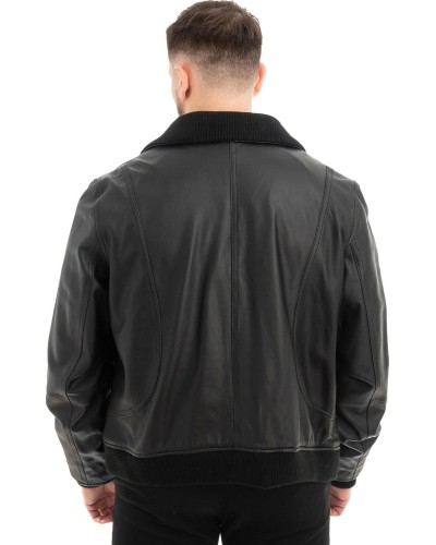  Γνήσιο Ανδρικό Δερμάτινο Μπουφάν - Z604
