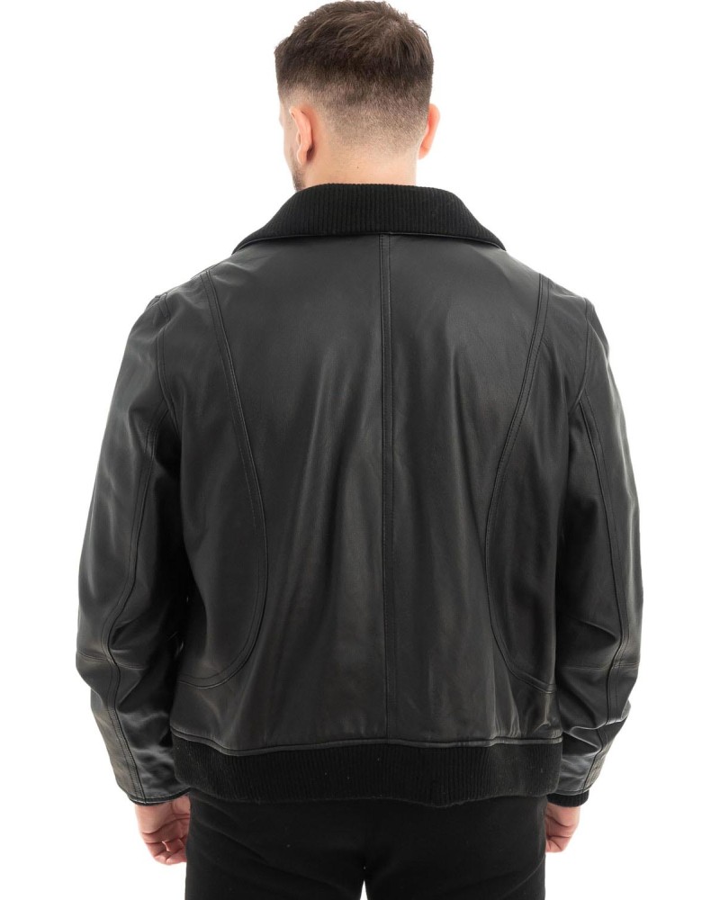  Γνήσιο Ανδρικό Δερμάτινο Μπουφάν - Z604