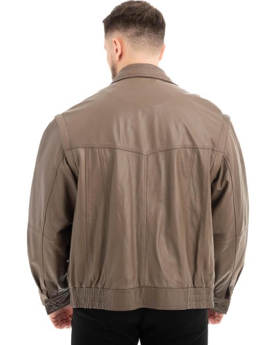  Γνήσιο Ανδρικό Δερμάτινο Μπουφάν - Z605