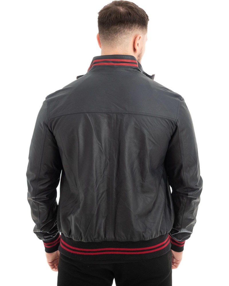  Γνήσιο Ανδρικό Δερμάτινο Μπουφάν - Z606