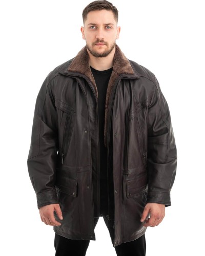 Γνήσιο Ανδρικό Δερμάτινο Μπουφάν - Z608