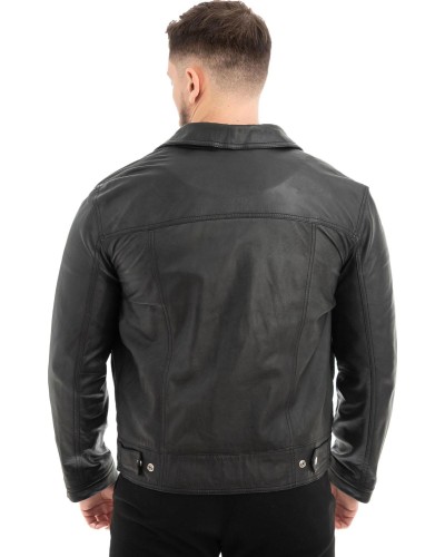  Γνήσιο Ανδρικό Δερμάτινο Μπουφάν - Z612