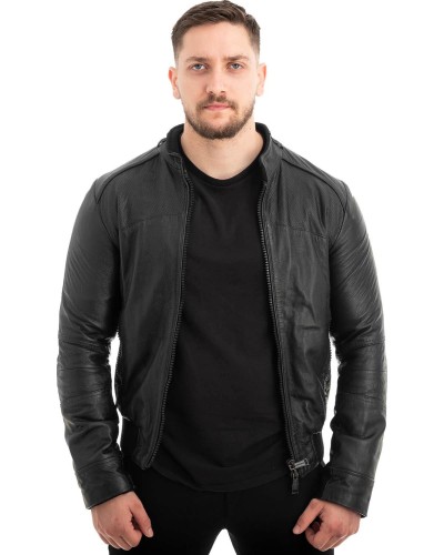 Γνήσιο Ανδρικό Δερμάτινο Μπουφάν - Z614