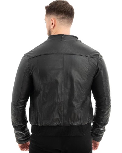  Γνήσιο Ανδρικό Δερμάτινο Μπουφάν - Z614