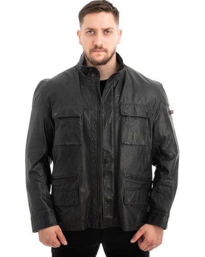  Γνήσιο Ανδρικό Δερμάτινο Μπουφάν - Z615