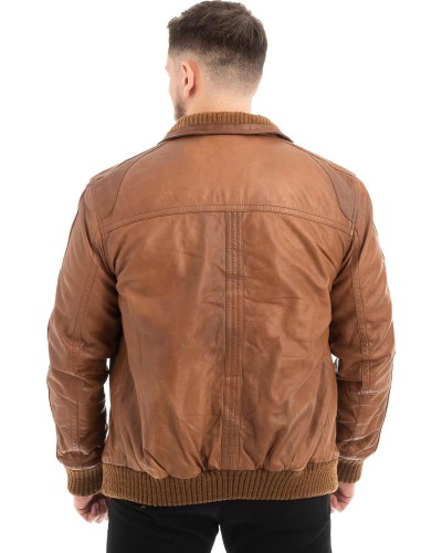  Γνήσιο Ανδρικό Δερμάτινο Μπουφάν - Z620