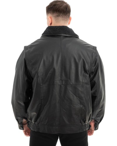  Γνήσιο Ανδρικό Δερμάτινο Μπουφάν - Z624