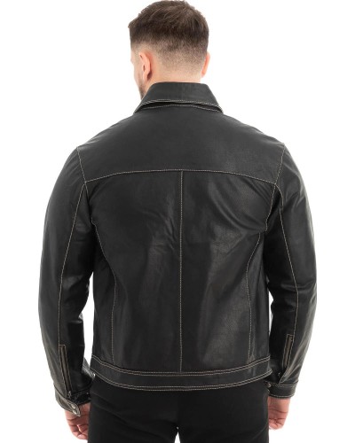  Γνήσιο Ανδρικό Δερμάτινο Μπουφάν - Z625