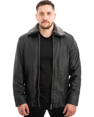  Γνήσιο Ανδρικό Δερμάτινο Μπουφάν - Z627