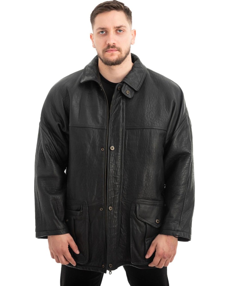  Γνήσιο Ανδρικό Δερμάτινο Μπουφάν - Z638