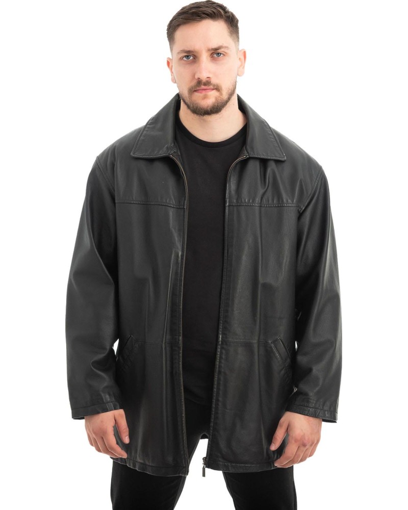  Γνήσιο Ανδρικό Δερμάτινο Μπουφάν - Z648