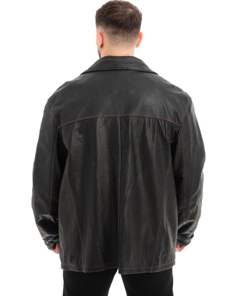  Γνήσιο Ανδρικό Δερμάτινο Μπουφάν - Z651