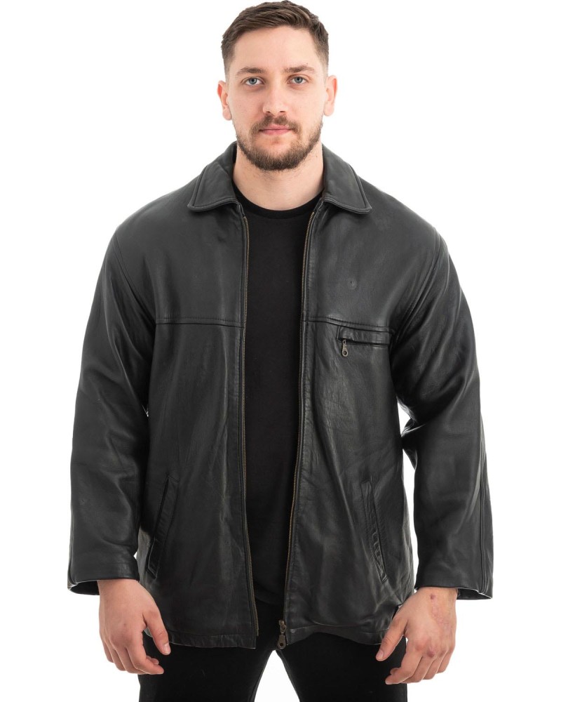  Γνήσιο Ανδρικό Δερμάτινο Μπουφάν - Z652