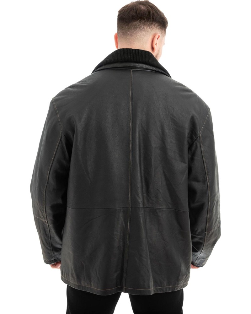  Γνήσιο Ανδρικό Δερμάτινο Μπουφάν - Z655