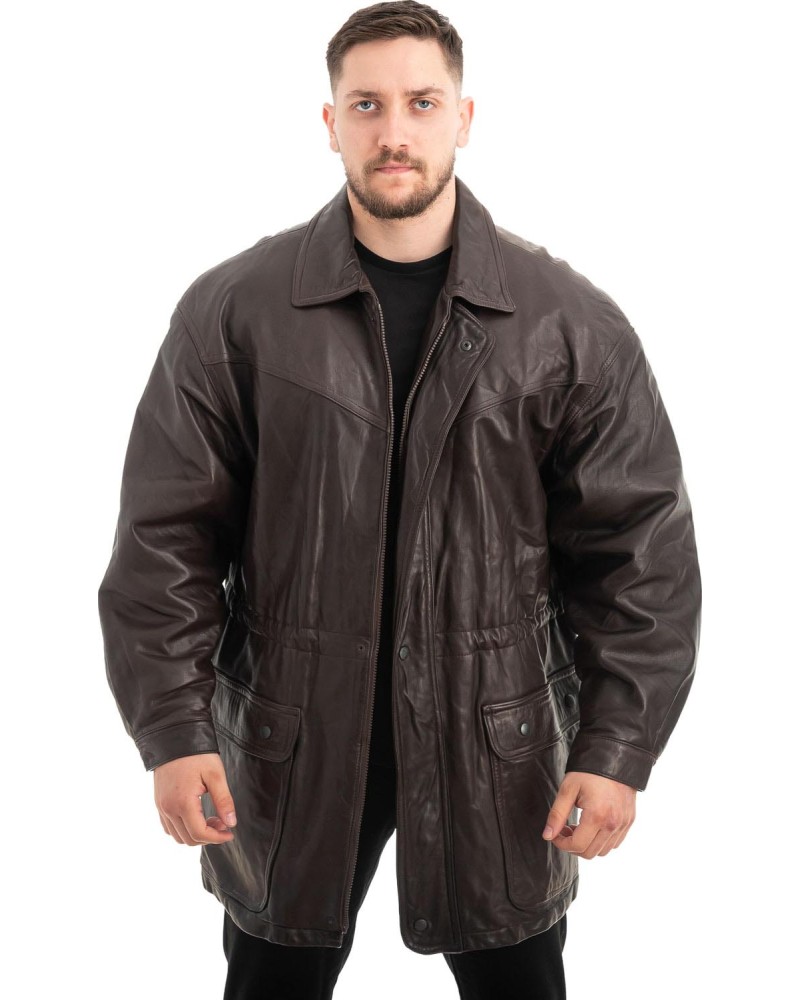  Γνήσιο Ανδρικό Δερμάτινο Μπουφάν - Z659