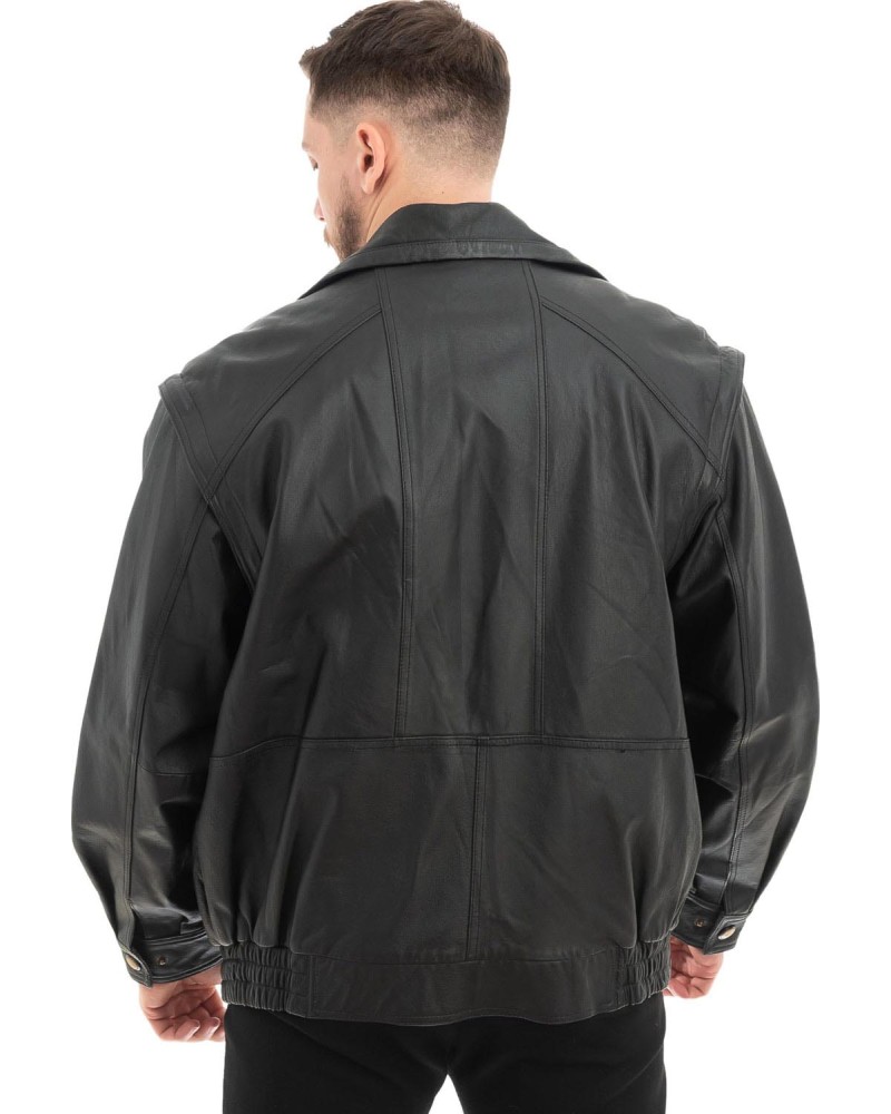  Γνήσιο Ανδρικό Δερμάτινο Μπουφάν - Z664