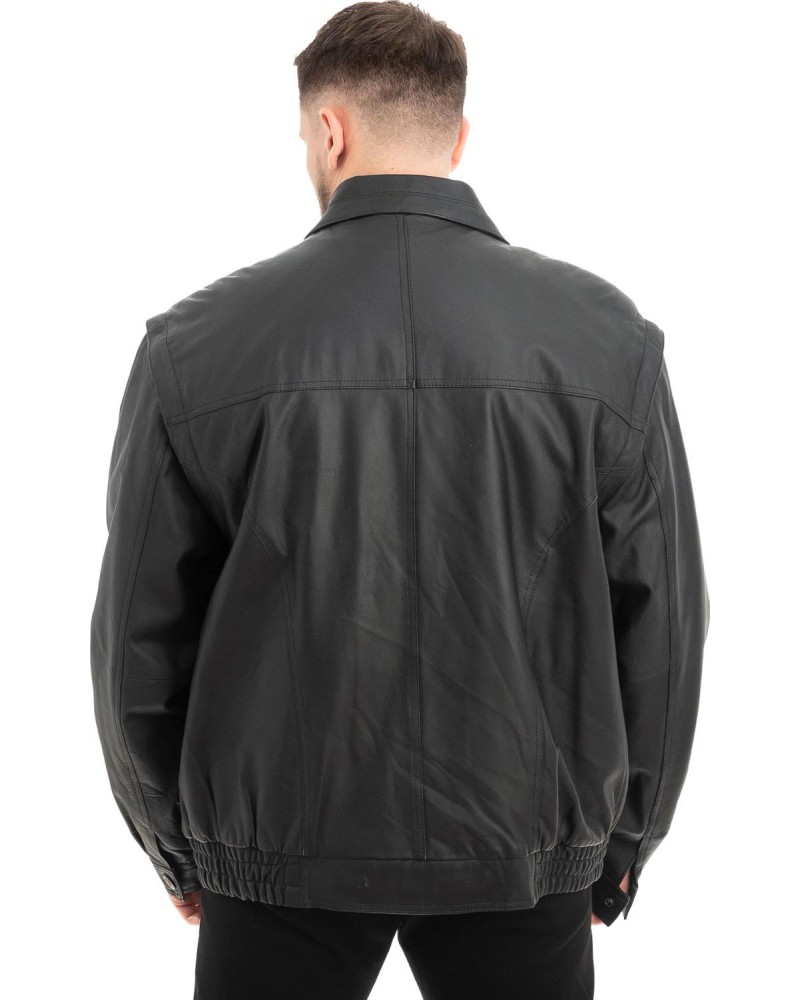  Γνήσιο Ανδρικό Δερμάτινο Μπουφάν - Z667