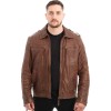  Γνήσιο Ανδρικό Δερμάτινο Μπουφάν - Z668
