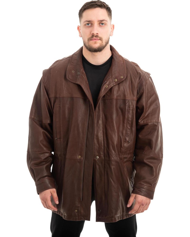  Γνήσιο Ανδρικό Δερμάτινο Μπουφάν - Z670